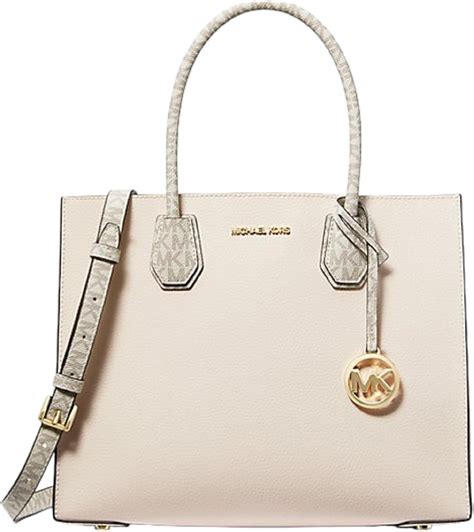 michael kors oyster mercer lg in lace|Mercer Large Logo Accordion Tote Bag .